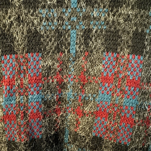 Woolworth’s 80’s V-neck Plaid Wool Sweater Vest Preppy Argyle Grandpa Large VTG - Picture 6 of 9